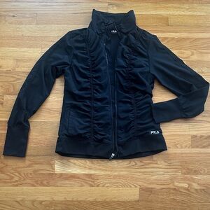 Fila size small black zip up, thin workout, walking jacket